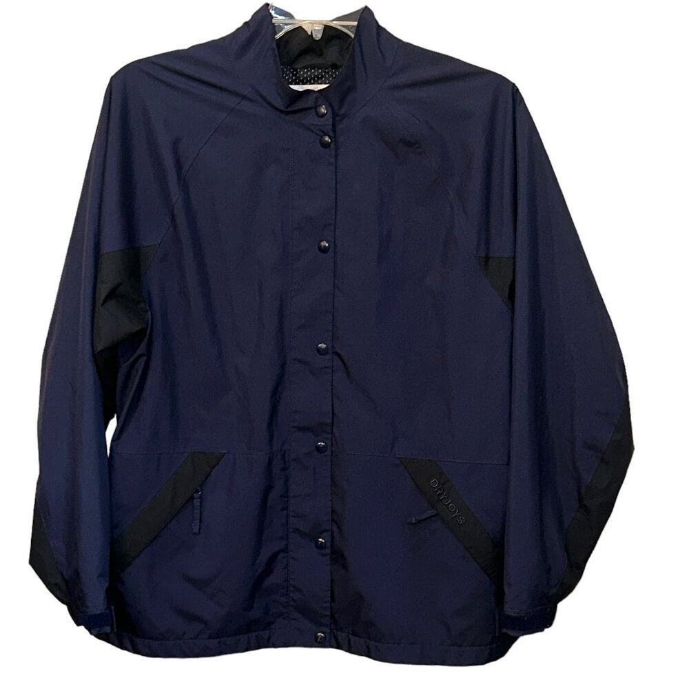 Women's DryJoys by FootJoy Vented Navy Rain Jacket Size Medium Golf‎ Windbreaker
